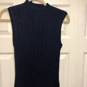 Banana Republic Blue mock neck sleeveless top